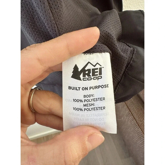 REI Co-op Groundbreaker Rain Jacket Women S Black DWR Waterproof Hooded Full Zip - Picture 6 of 11